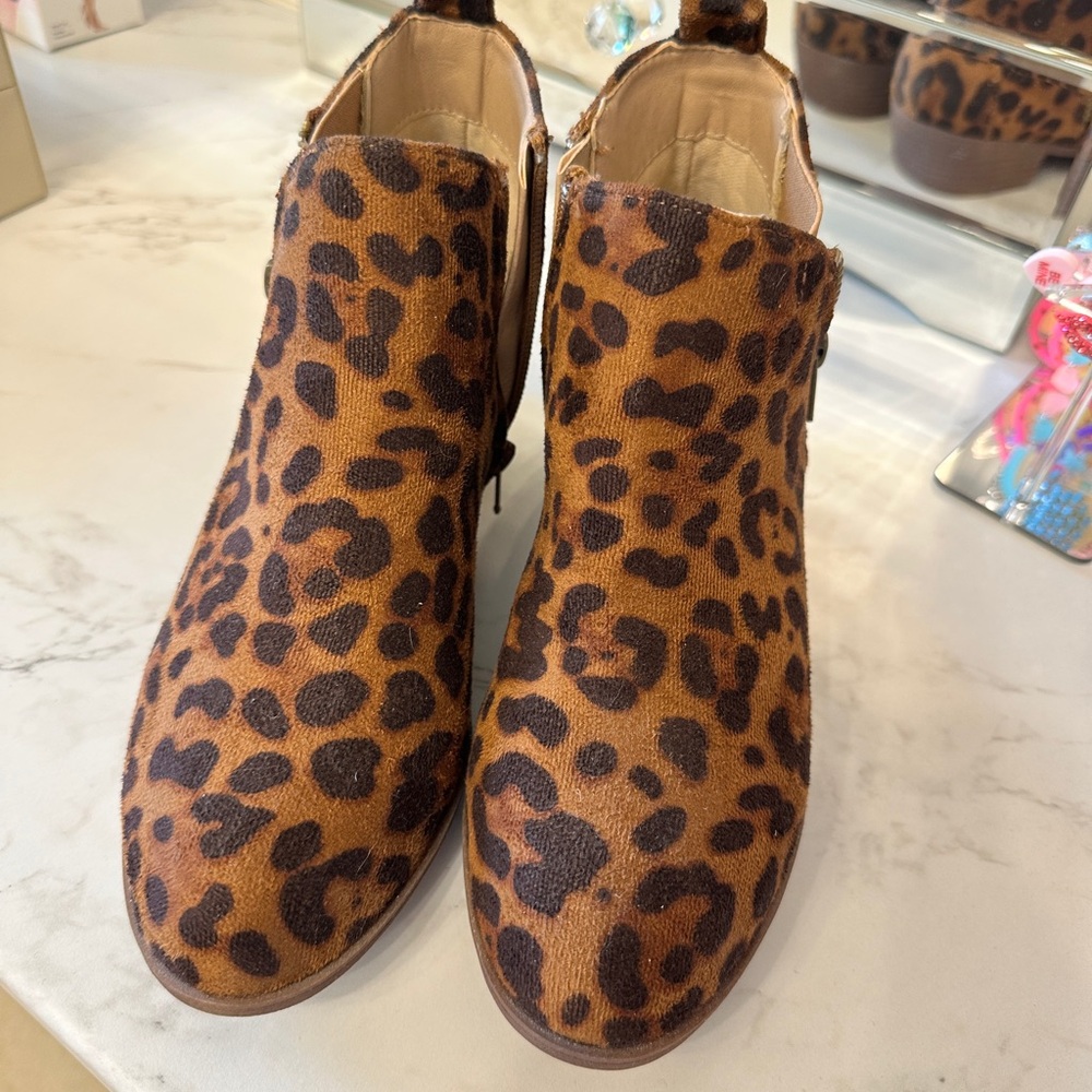 Leopard Print Ankle Boots
